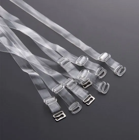 high elastic frosted invisible plastic buckle tpu transparent bra shoulder strap adjustable shoulder strap